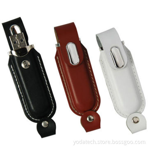 Leather promotional gift USB flash drive